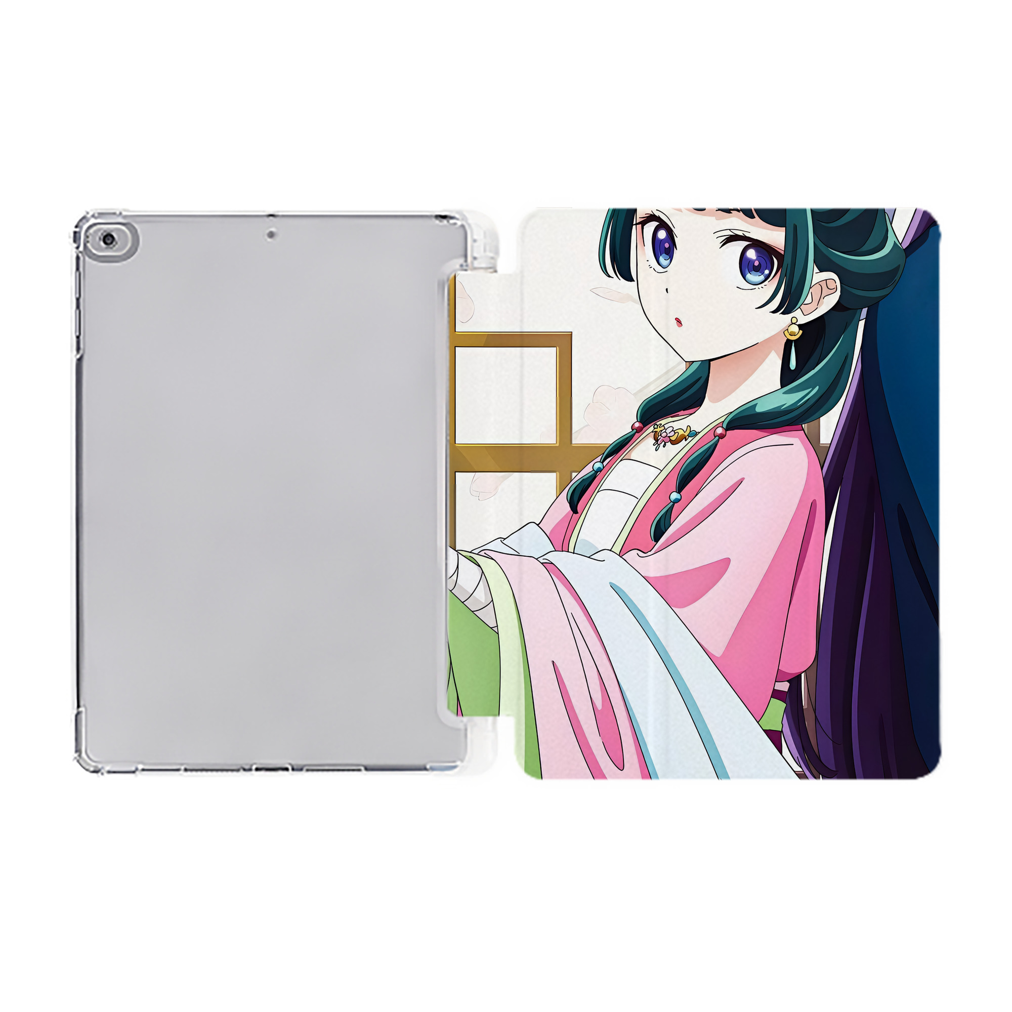 （画像用） 薬屋のひとりごと The Apothecary Diaries IPad ケース ペン収納付き 三つ折りスタンド PUレザー×シリコン 対応機種9.5/10.5/10.9インチ
